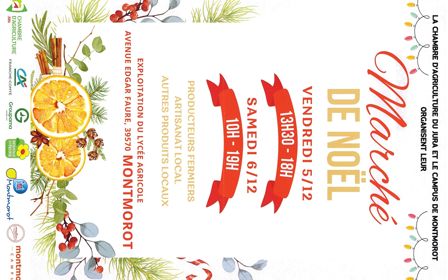 Kerstmarkt van de landbouwschool