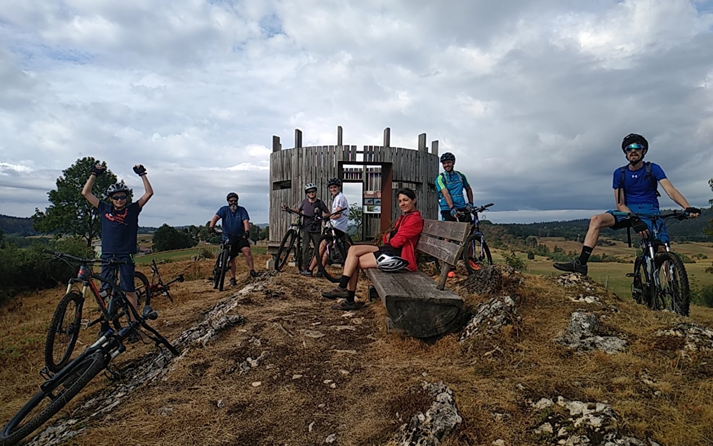 Mountainbikeparcours - Grandvaux, abdijmeer en weilanden