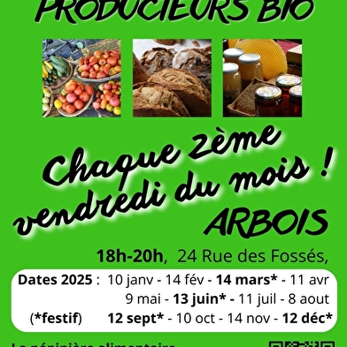 Feestelijke biologische markt