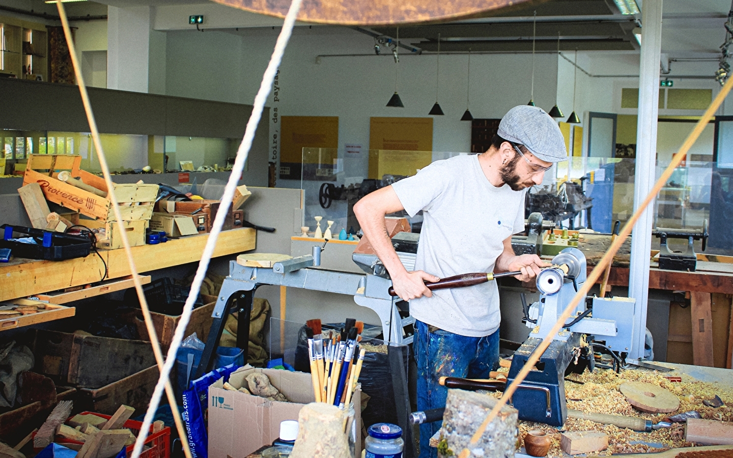 l'Atelier des savoir-faire: demonstraties houtdraaien