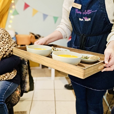 Café-fleurs Pom'Violette