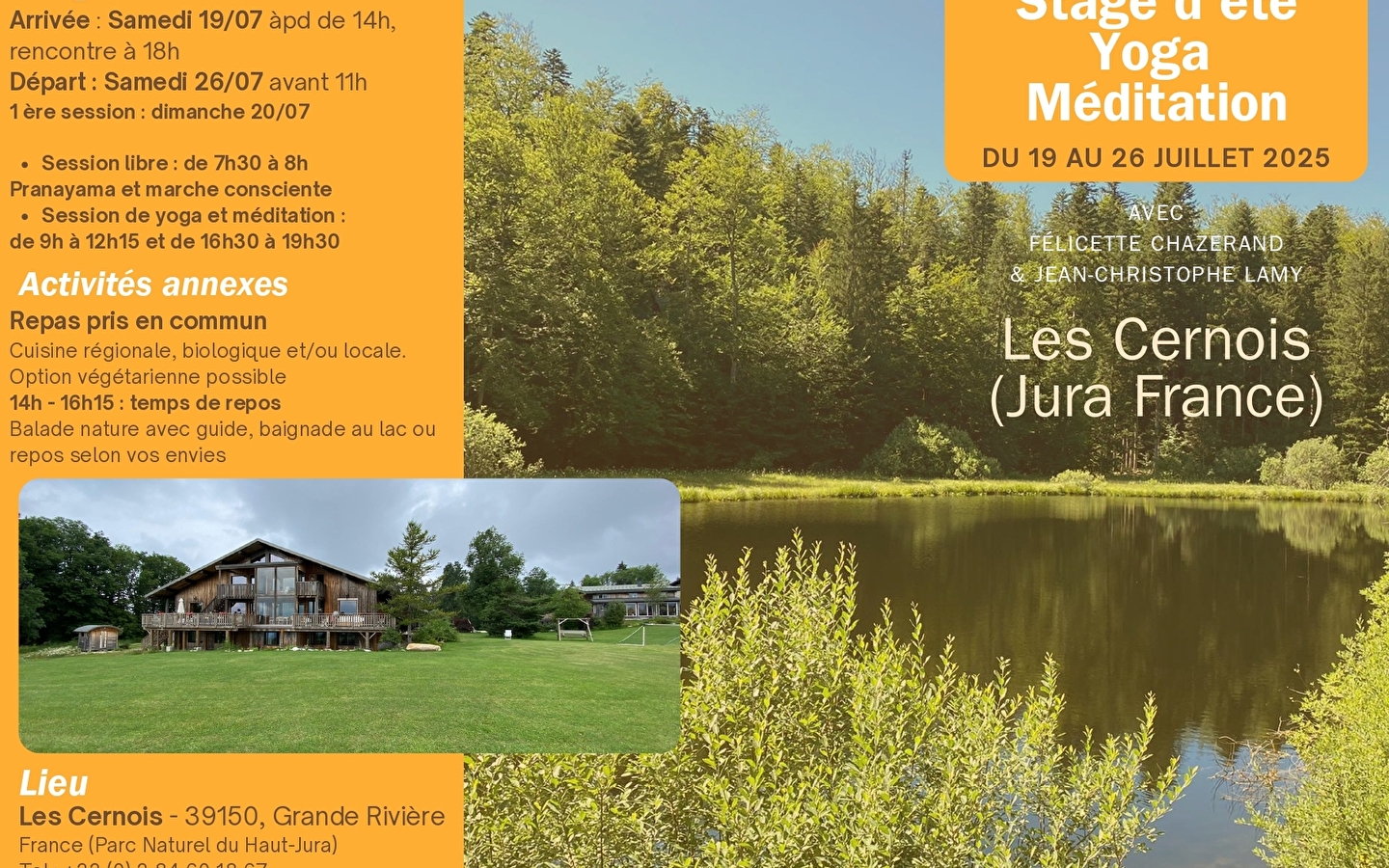 Yoga - Meditatie zomercursus in Les Cernois