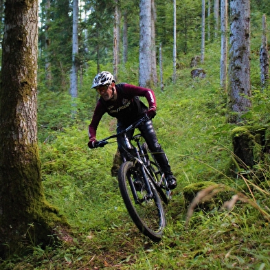 Piste VTT Enduro 3 rouge - Le Trou de la Marmite - Espace FFC Ain Forestière