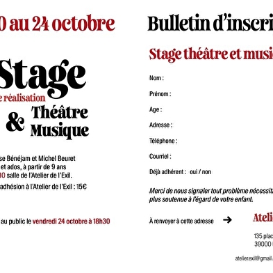 Cursus theater en muziek 
