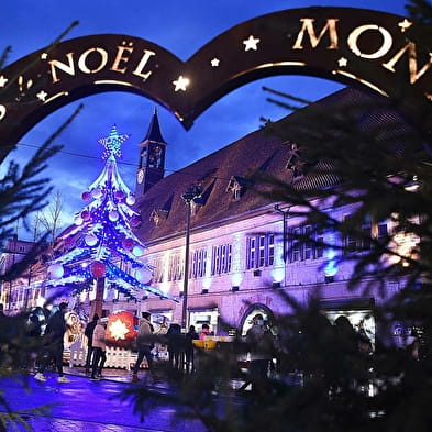 Kerstverlichting in Montbéliard