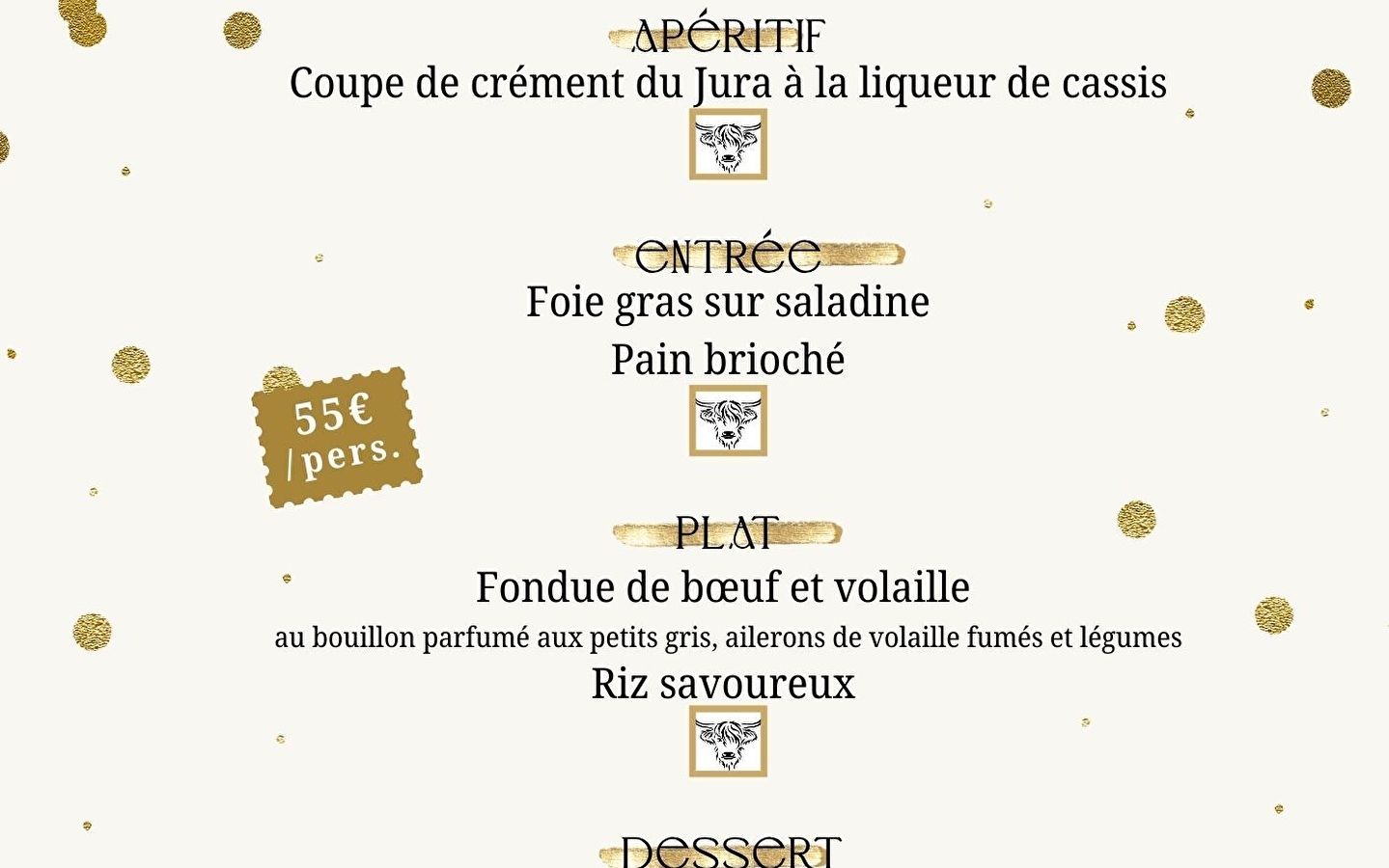 Oudejaarsavond - Tables d'highlands