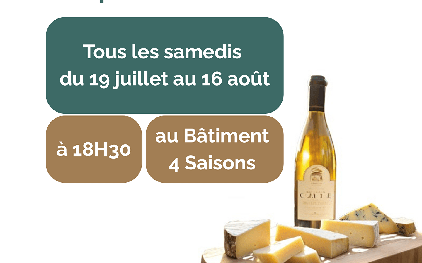 Welkomstdrankjes bij Chapelle des Bois