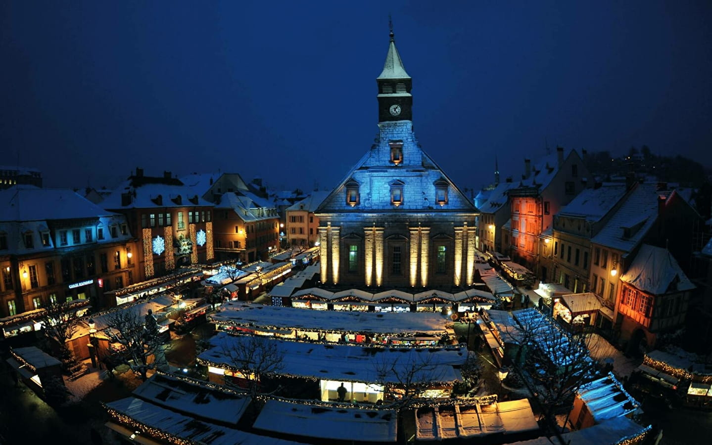 Kerstverlichting in Montbéliard