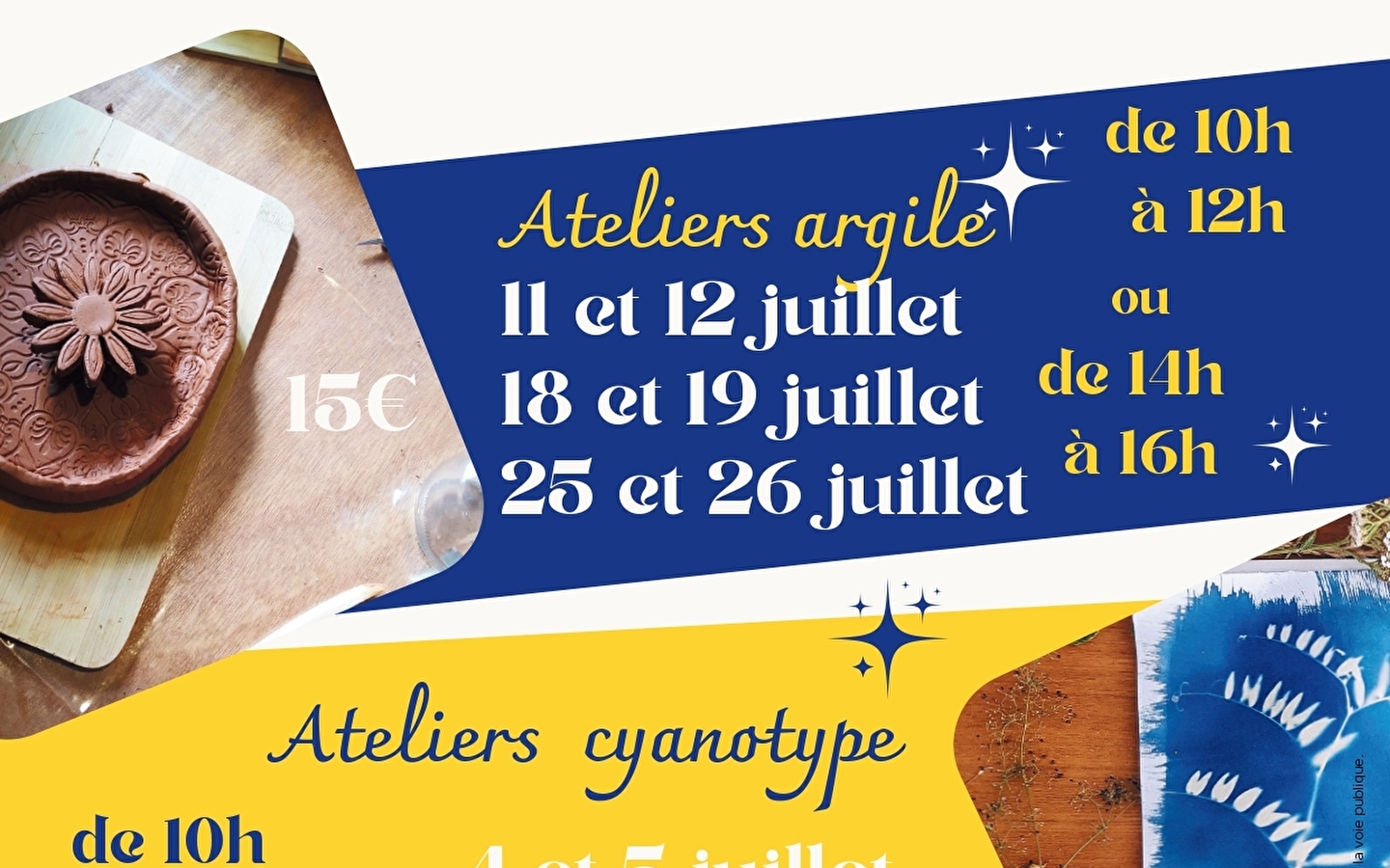 pa'poterie workshop - klei en cyanotypes ontdekken