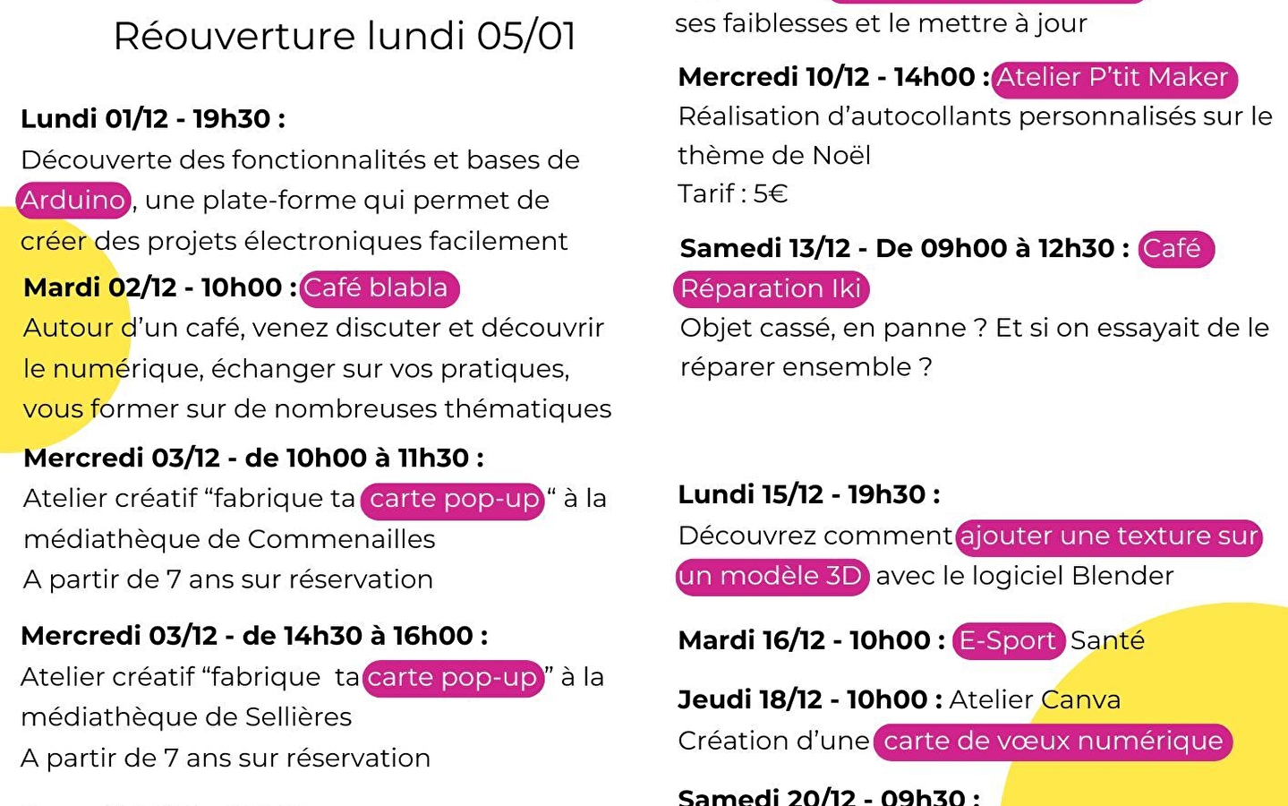 Fablab workshop schema december