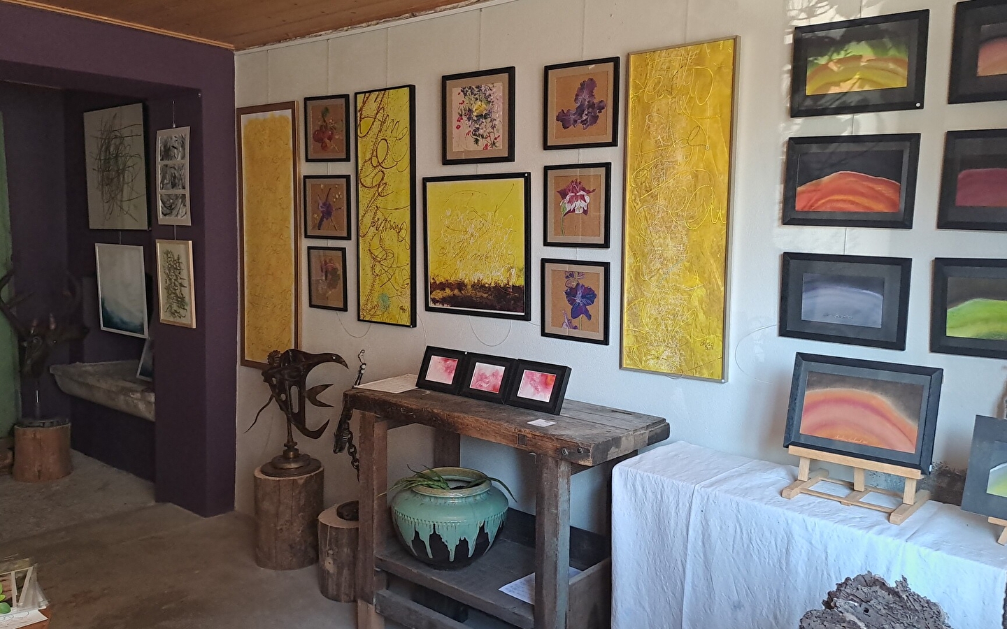 Atelier d'artiste, lieu d'exposition avec Christine Richard