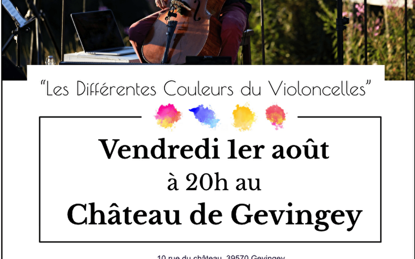 De verschillende kleuren van de cello' concert