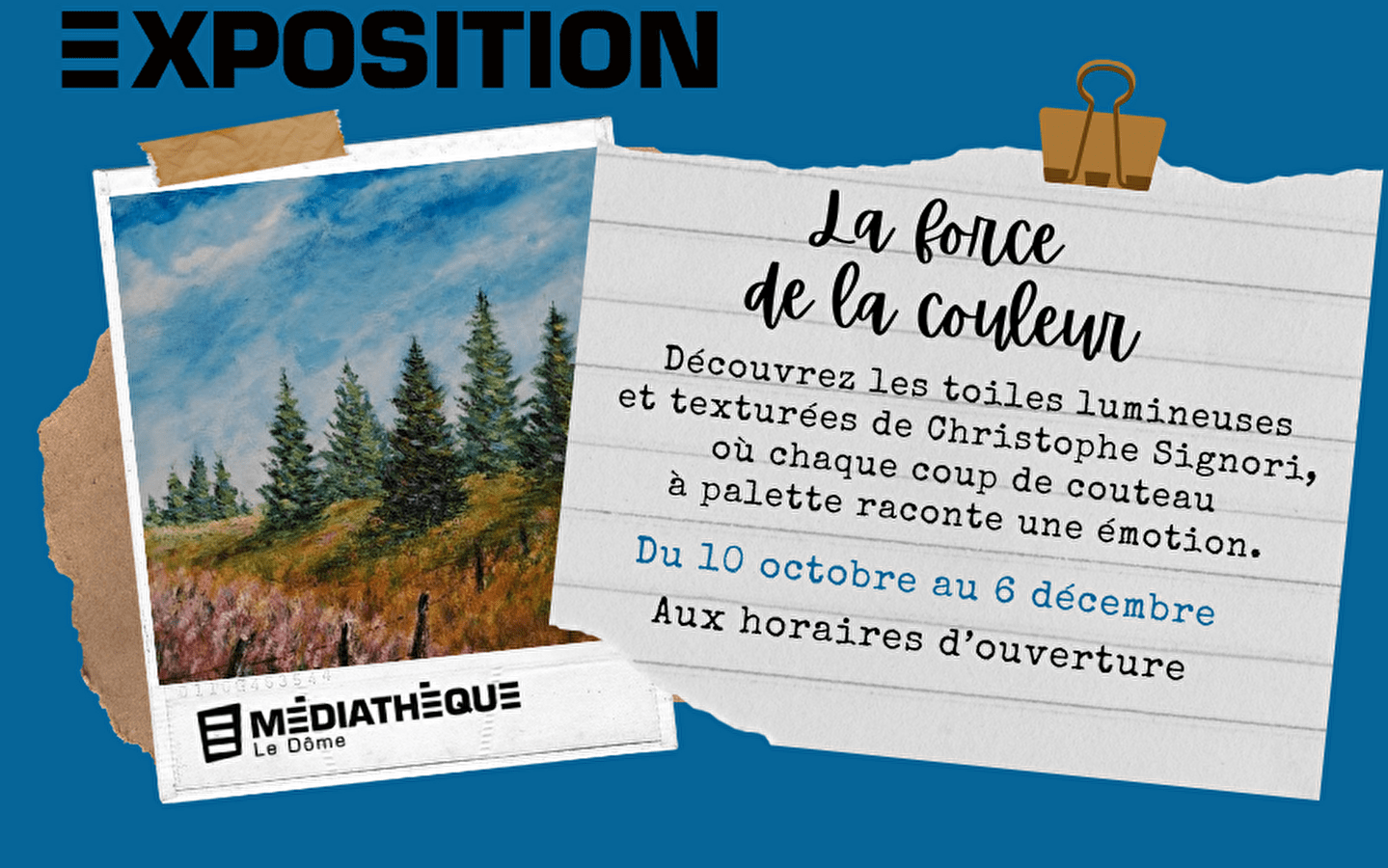 Médiathèque Le Dôme: tentoonstelling 'De kracht van kleur