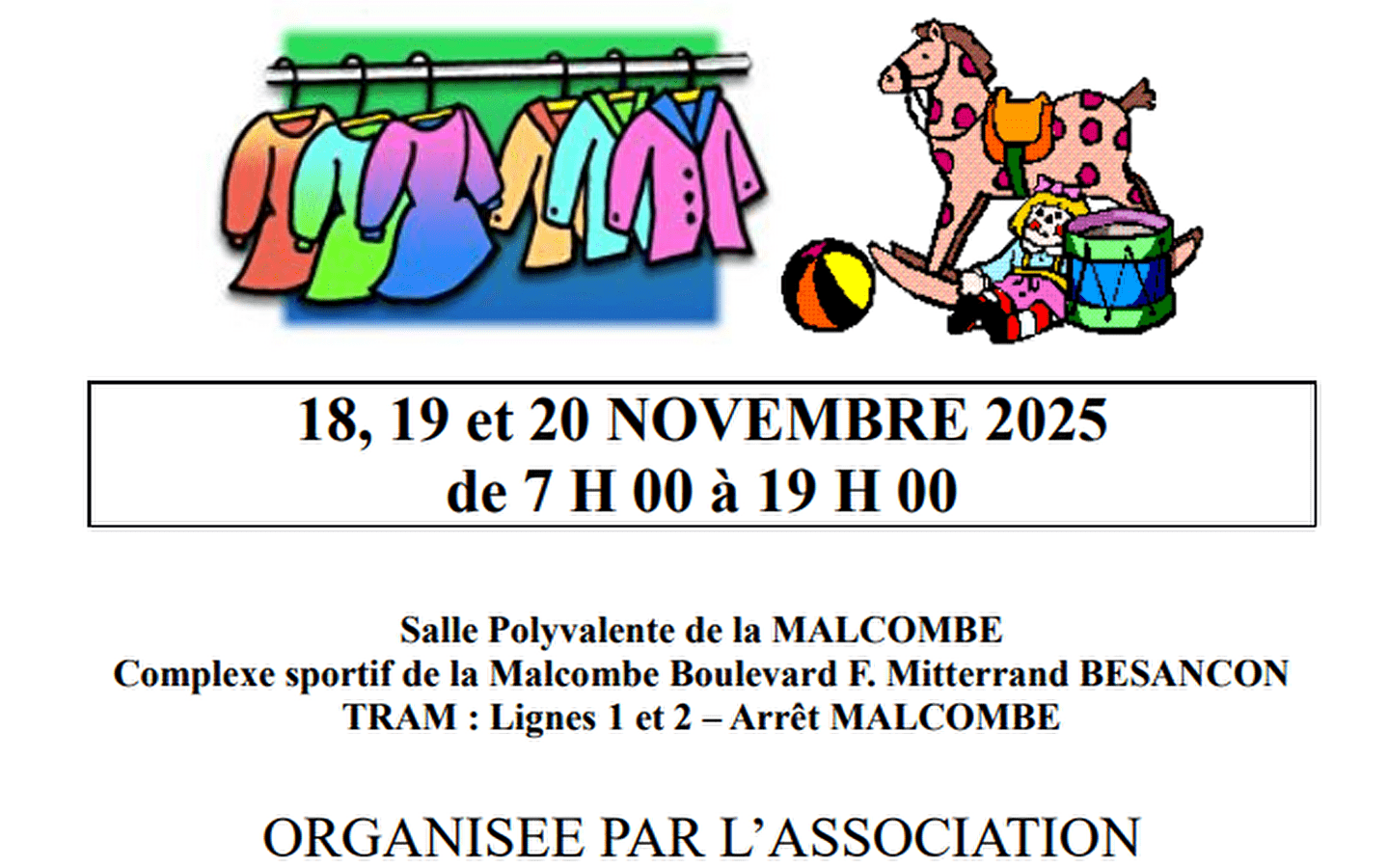 Verkoop ten voordele van de liefdadigheidsinstelling 'Au Bonheur des Enfants