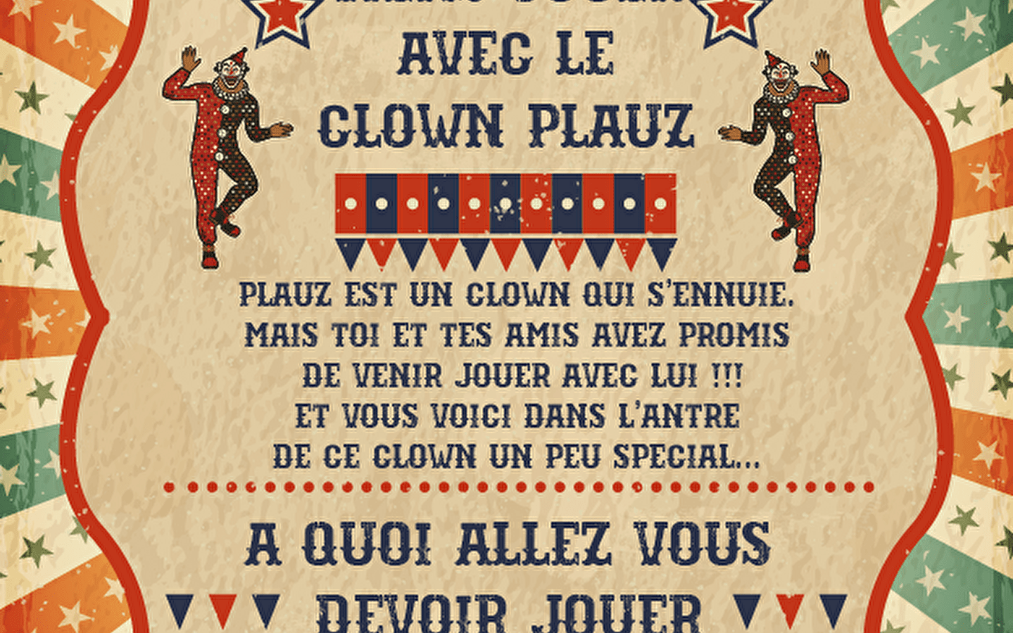 Ontsnappingsspel - De clown Plauz