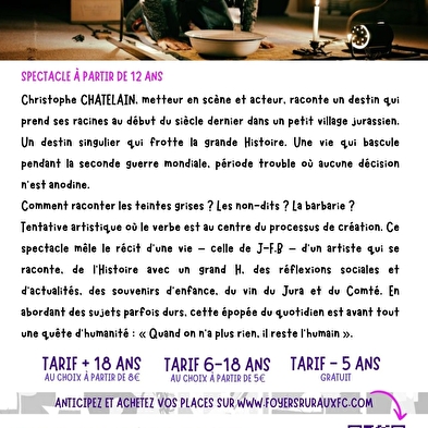 JFB - En quête d'humanité' door het gezelschap Pudding Théâtre