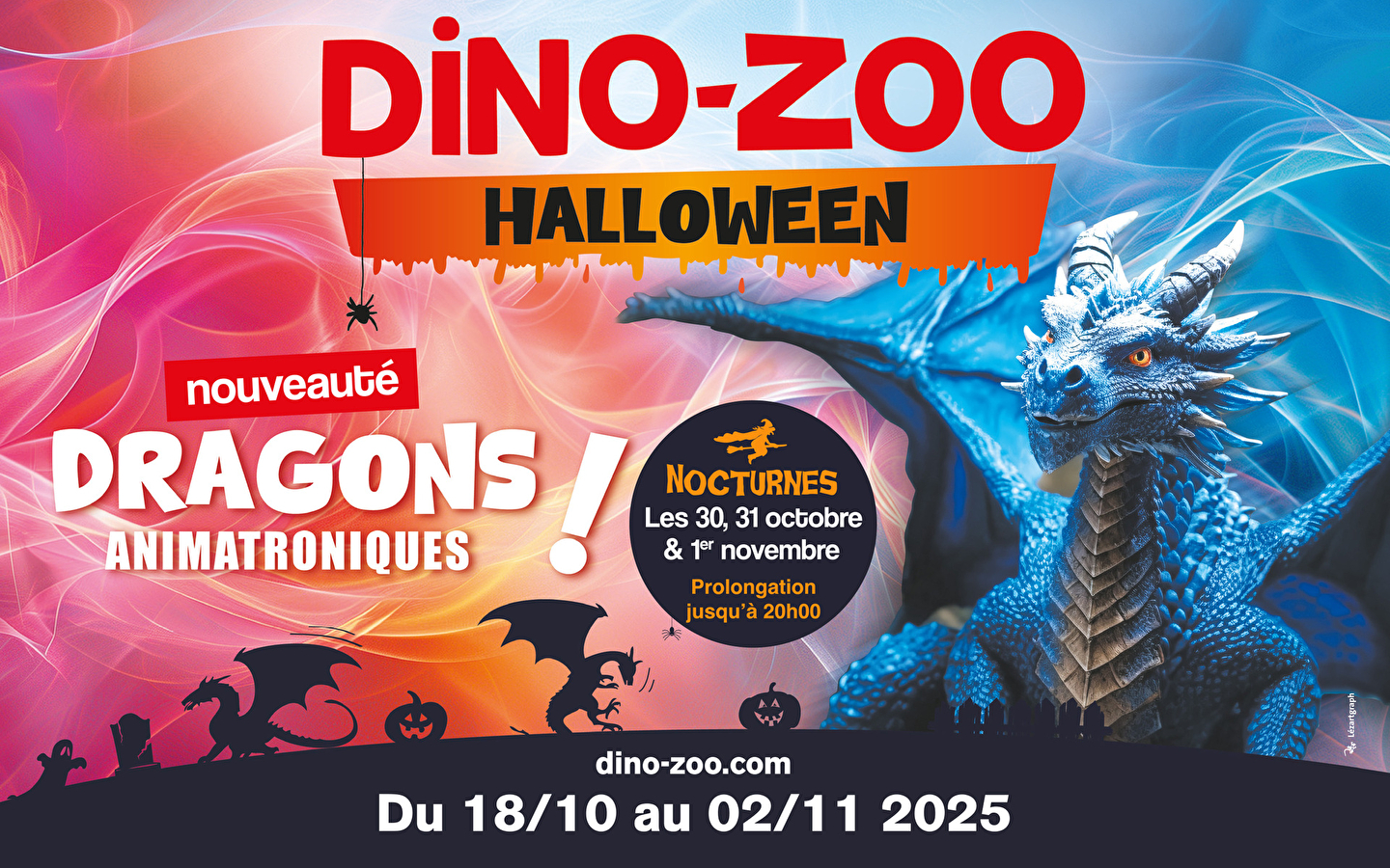 Halloween in Dino-Zoo - Draak en Halloween-schepsel