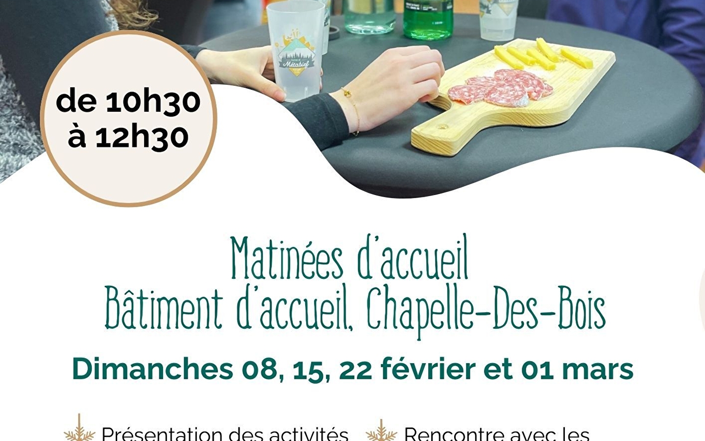 Welkomstochtenden bij Chapelle des Bois 