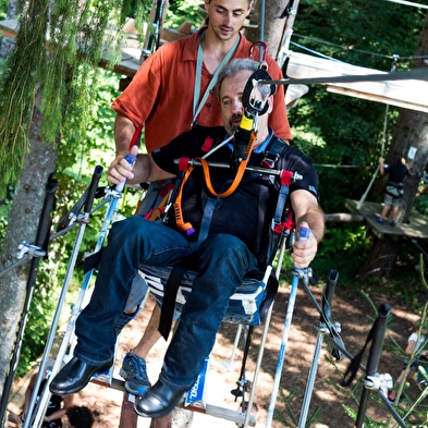 Parcours handibranche du Parcours Aventure du Bugey