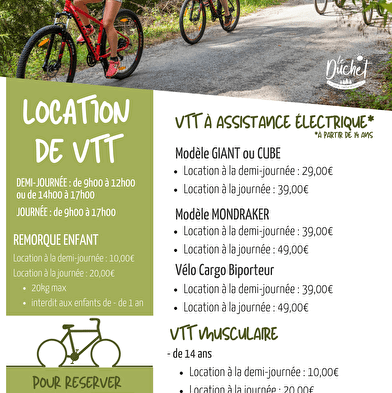 Location de VTT & VTTAE au Duchet