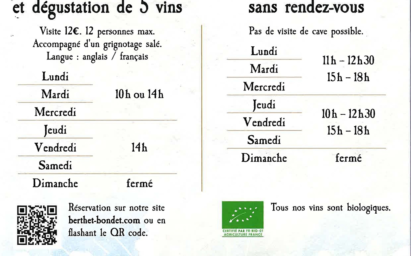 Domaine Berthet-Bondet : Kelderbezoek & proeverij