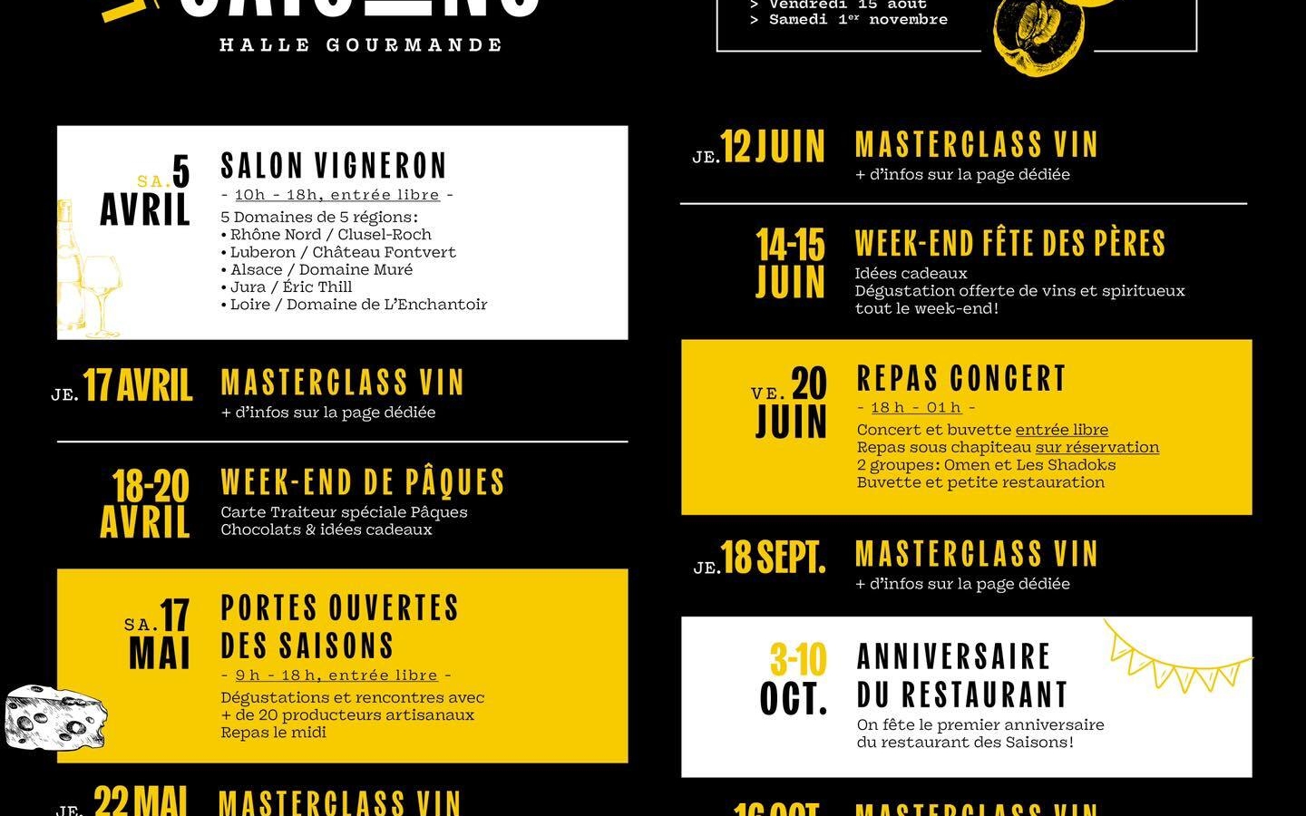 1e verjaardag van restaurant Les Saisons
