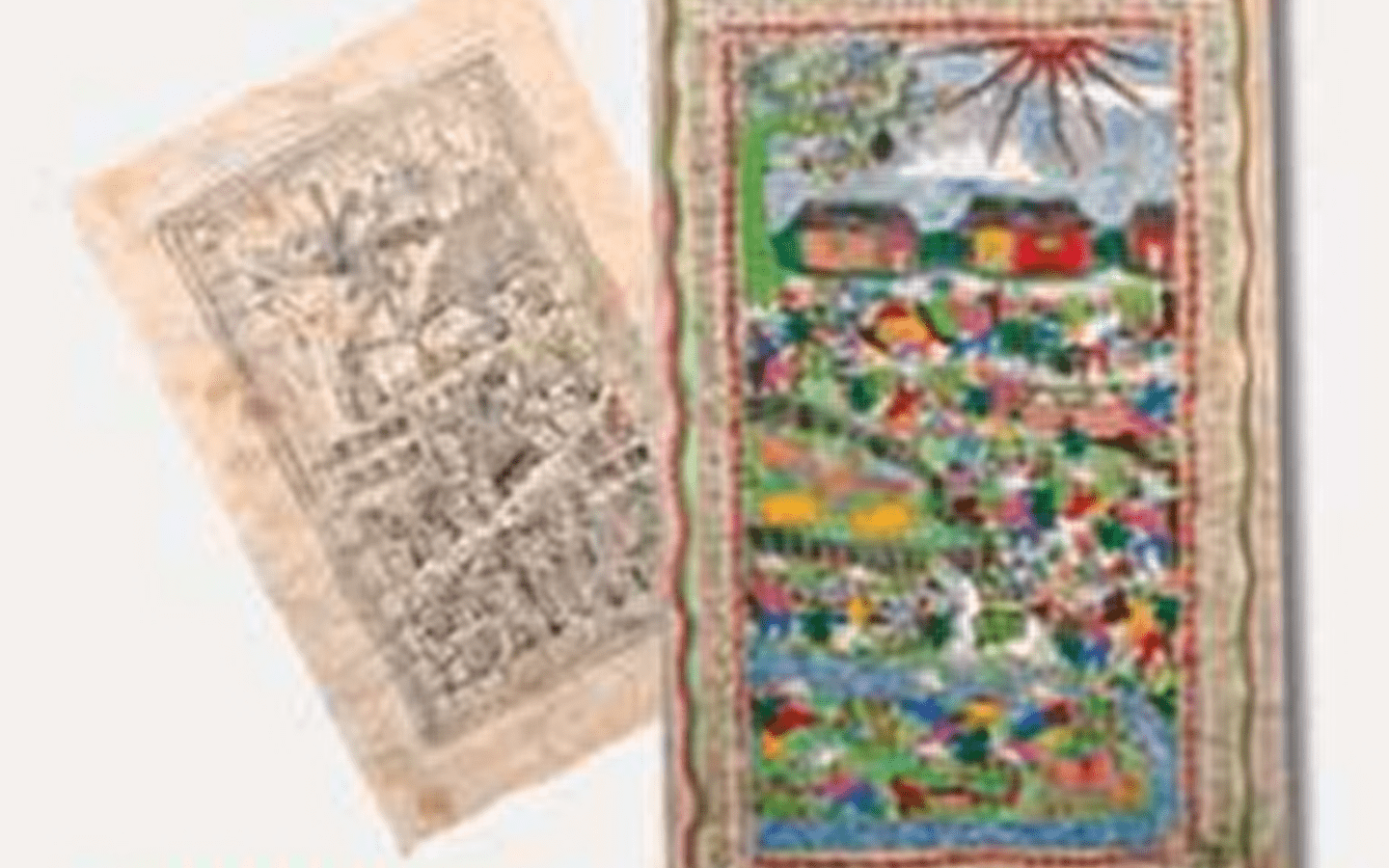 Illustraties op Amate papier' tentoonstelling