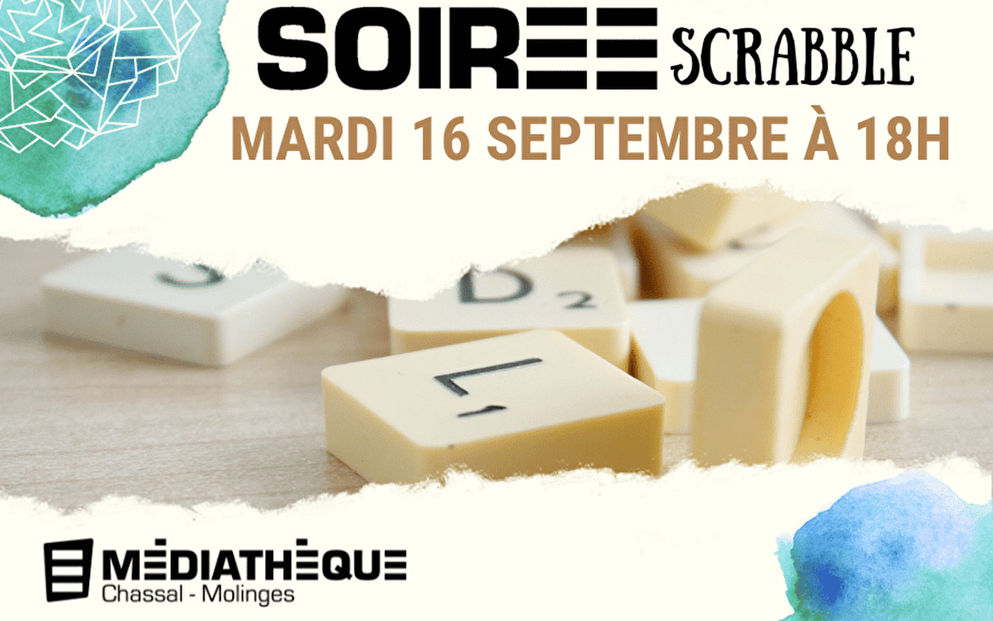 Chassal-Molinges mediatheek: Scrabble-avond