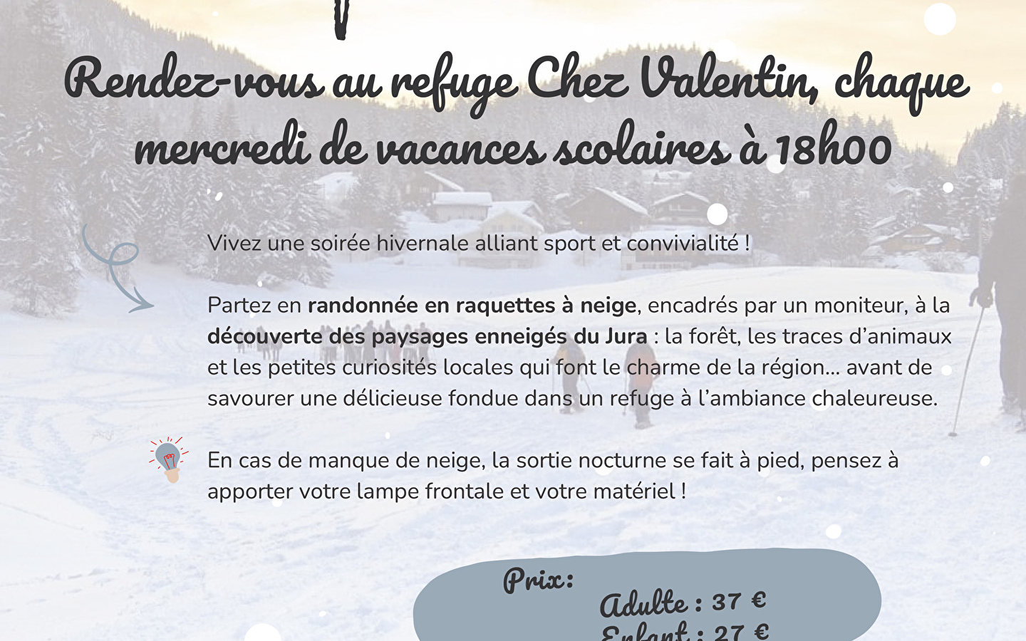 Sneeuwschoen- en fondueavond