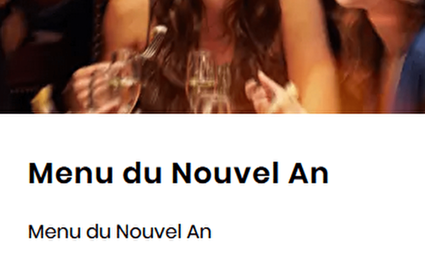 Nieuwjaarsmenu