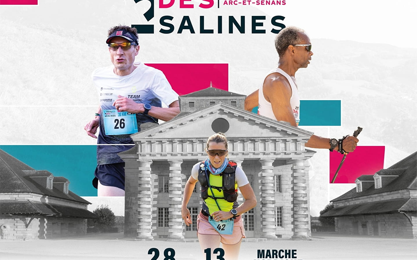 Begin van de Trail des 2 Salines